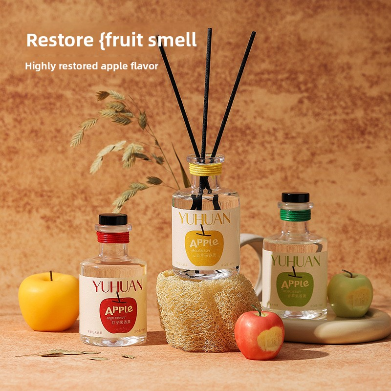 YUHUAN Apple Series Flameless Reed Diffuser – 150ml, 120-180 Days, 3 Apple Scents - Lifestyle Scene