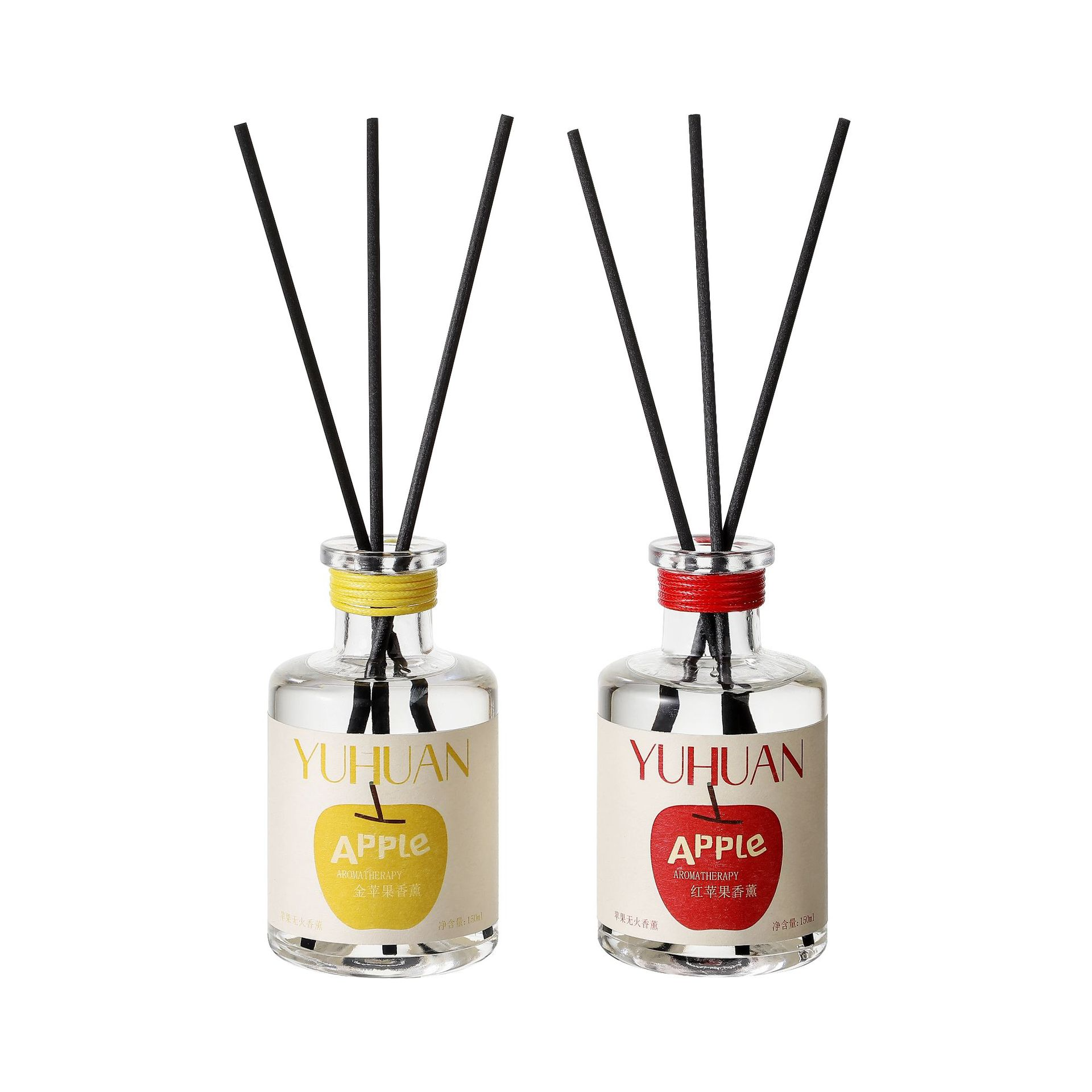 YUHUAN Apple Series Flameless Reed Diffuser – 150ml, 120-180 Days, 3 Apple Scents - In Use