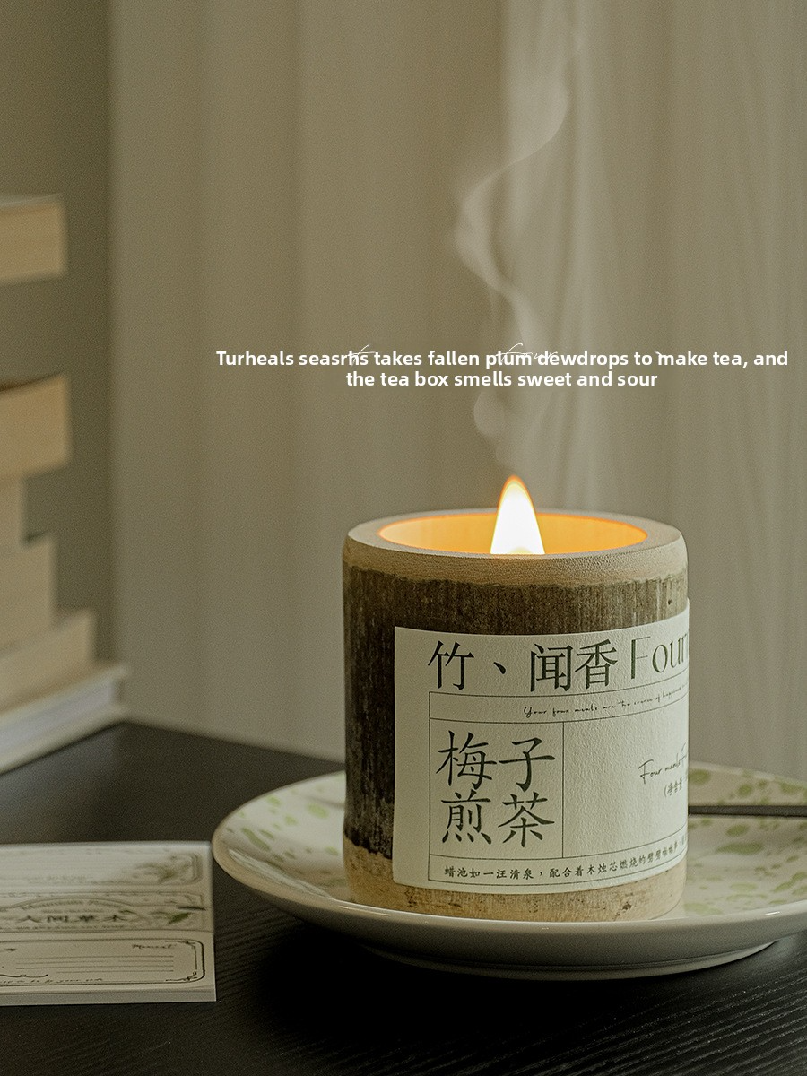 Bamboo Peace Candle Detail