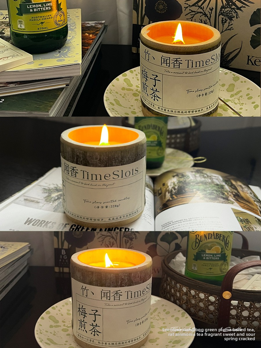 Bamboo Peace Candle Detail