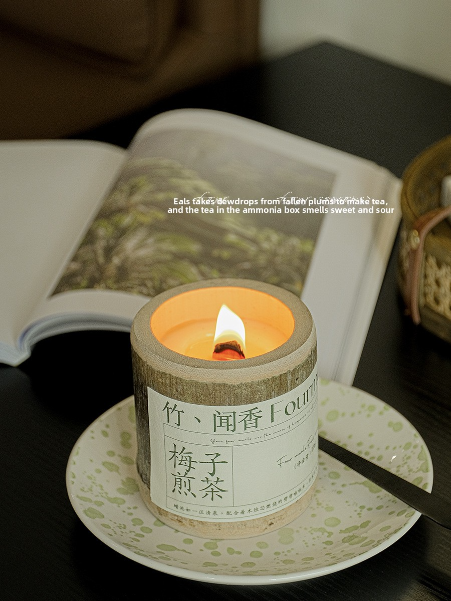Bamboo Peace Candle Detail