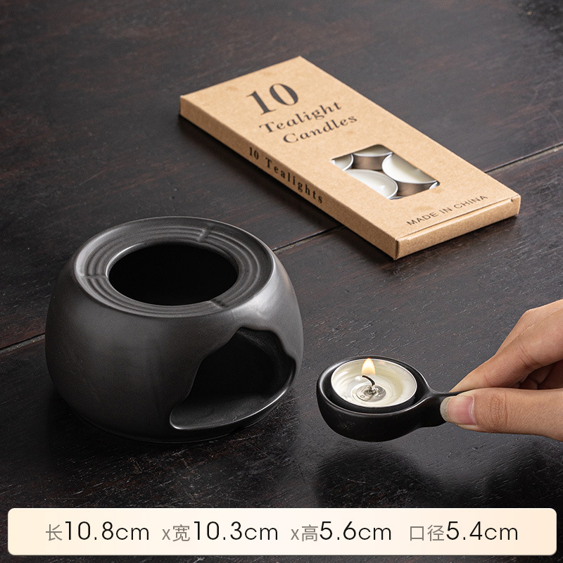 Traditional Ceramic Candle-Heated Tea Roaster - Tea Aroma Enhancer - Close-up