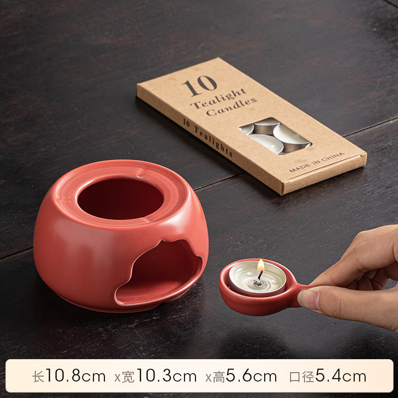 Traditional Ceramic Candle-Heated Tea Roaster - Tea Aroma Enhancer - Top View