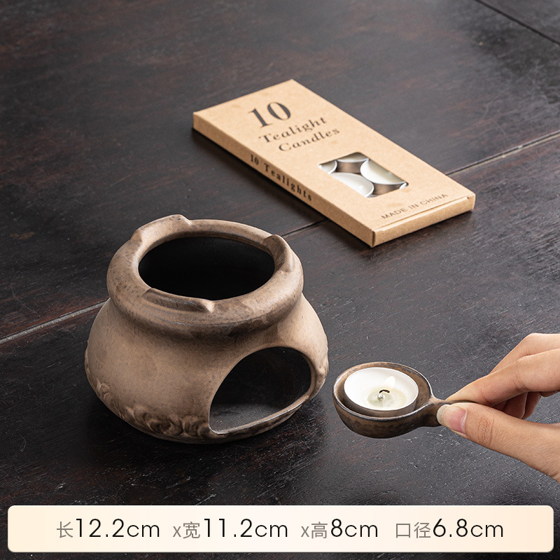 Traditional Ceramic Candle-Heated Tea Roaster - Tea Aroma Enhancer - Context