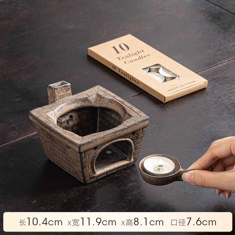 Traditional Ceramic Candle-Heated Tea Roaster - Tea Aroma Enhancer - Scale