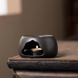 Traditional Ceramic Candle-Heated Tea Roaster - Tea Aroma Enhancer - Ceramic Incense Burner