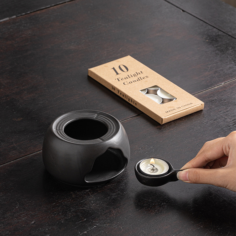 Traditional Ceramic Candle-Heated Tea Roaster - Tea Aroma Enhancer - Detail View