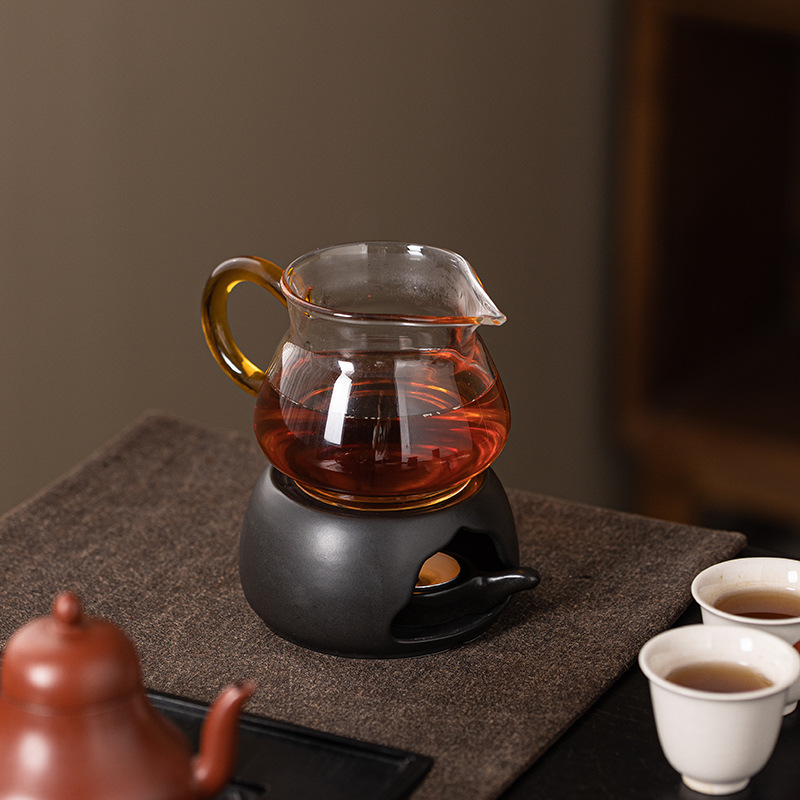 Traditional Ceramic Candle-Heated Tea Roaster - Tea Aroma Enhancer - Size Reference