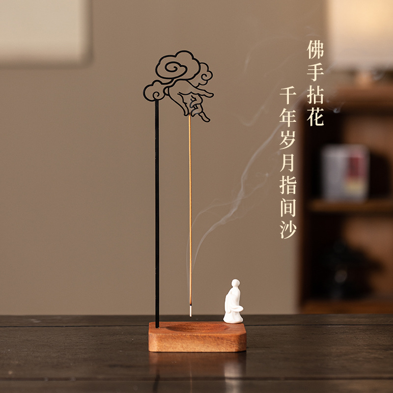 Creative Inverted Hanging Incense Holder - Buddha Hand Zen Home Decor - Incense Holder