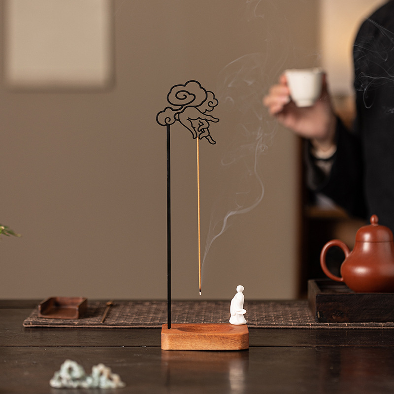 Creative Inverted Hanging Incense Holder - Buddha Hand Zen Home Decor - Detail View