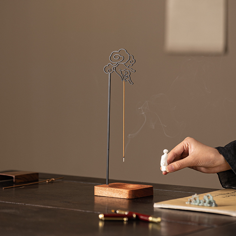 Creative Inverted Hanging Incense Holder - Buddha Hand Zen Home Decor - Lifestyle Scene