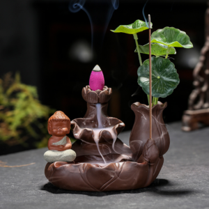 Zen Tathagata Purple Clay Backflow Incense Burner - Backflow Incense Burners