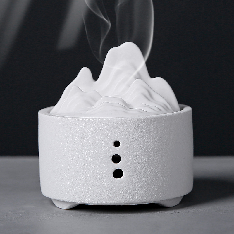 Qianli Jiangshan Ceramic Incense Burner with Lid - Ceramic Incense Burner