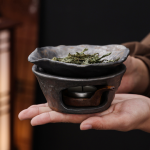 Japanese Handmade Ceramic Roasting Incense Burner & Tea Warmer - Ceramic Incense Burner