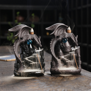 Purple Clay Dragon Backflow Incense Burner - Backflow Incense Burners