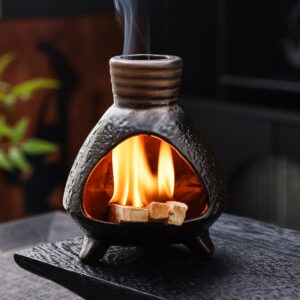 Peru Palo Santo & Sage Ceramic Burning Plate - Art Decoration - Ceramic Incense Burner