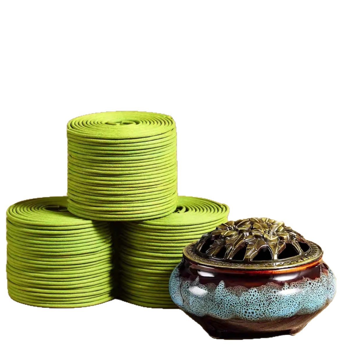 Natural Citronella Mosquito-Repelling Coil Incense - 3 Scents - Detail View