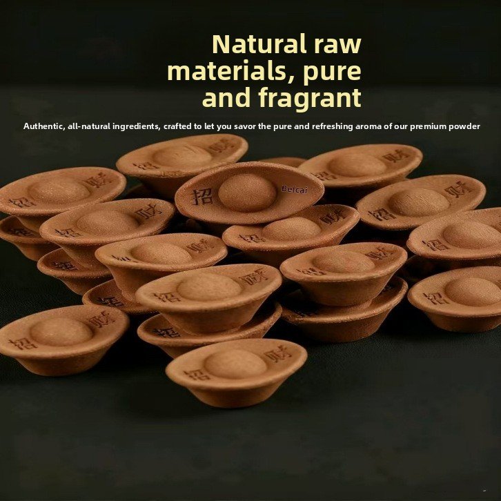 Pine Cone Ingot Incense Cones - Auspicious Wealth & Energy Cleansing - Detail View