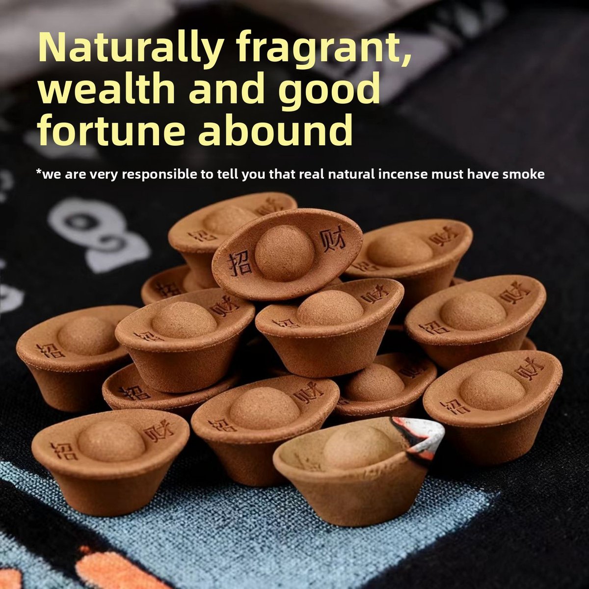 Pine Cone Ingot Incense Cones - Auspicious Wealth & Energy Cleansing - Lifestyle Scene