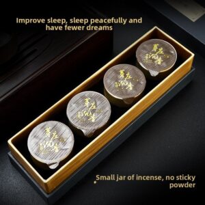 Small Canister Incense Coils - 40 Disc Gift Set, 4 Premium Scents - Coil Incense Burners