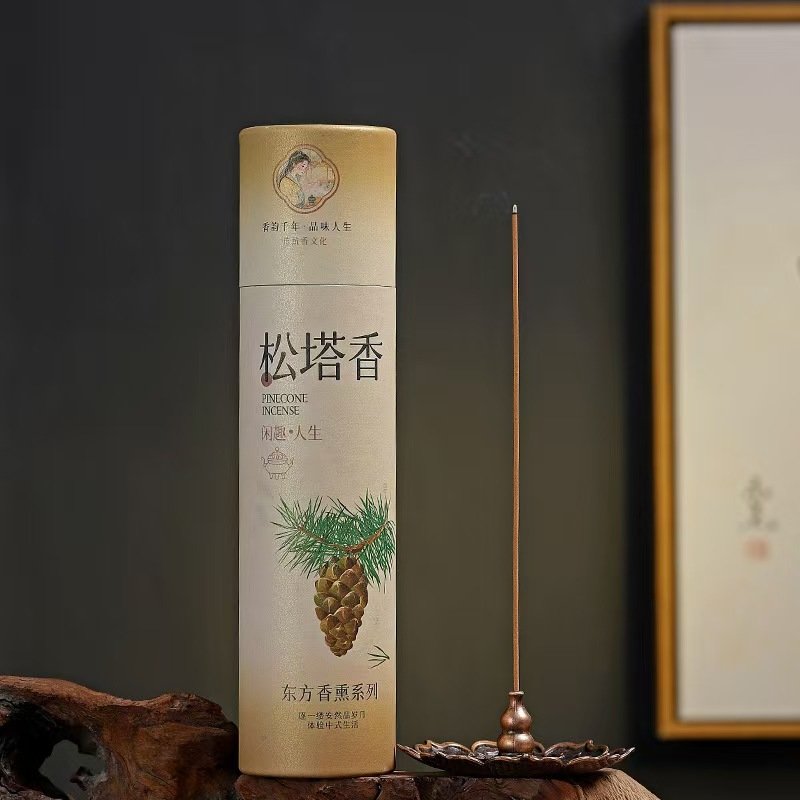 400-Stick Pine Cone Incense Bulk Set - 9 Wood Varieties - Detail View