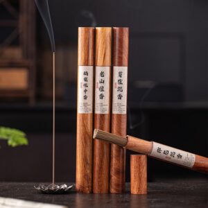 Natural Wood-Tube Incense Sticks - 8 Scents, Rosewood Tube - Incense Sticks