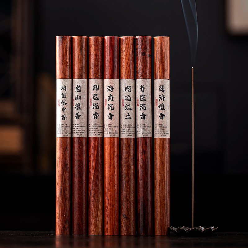 Natural Wood-Tube Incense Sticks - 8 Scents, Rosewood Tube - Lifestyle Scene