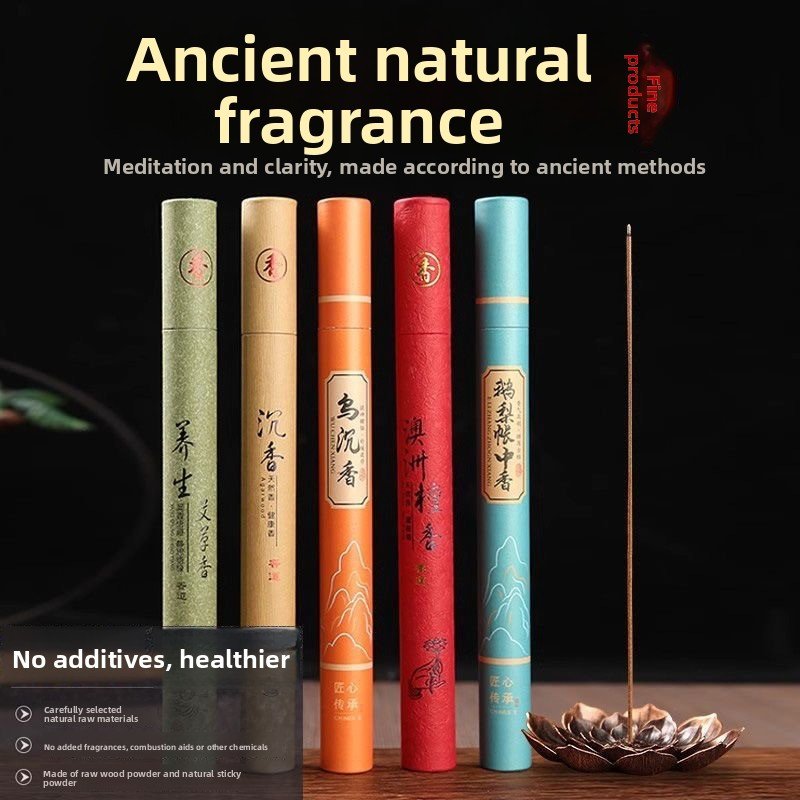 11-Flavor Natural Incense Sticks Collection - Sandalwood, Agarwood & Herbs - Size Reference