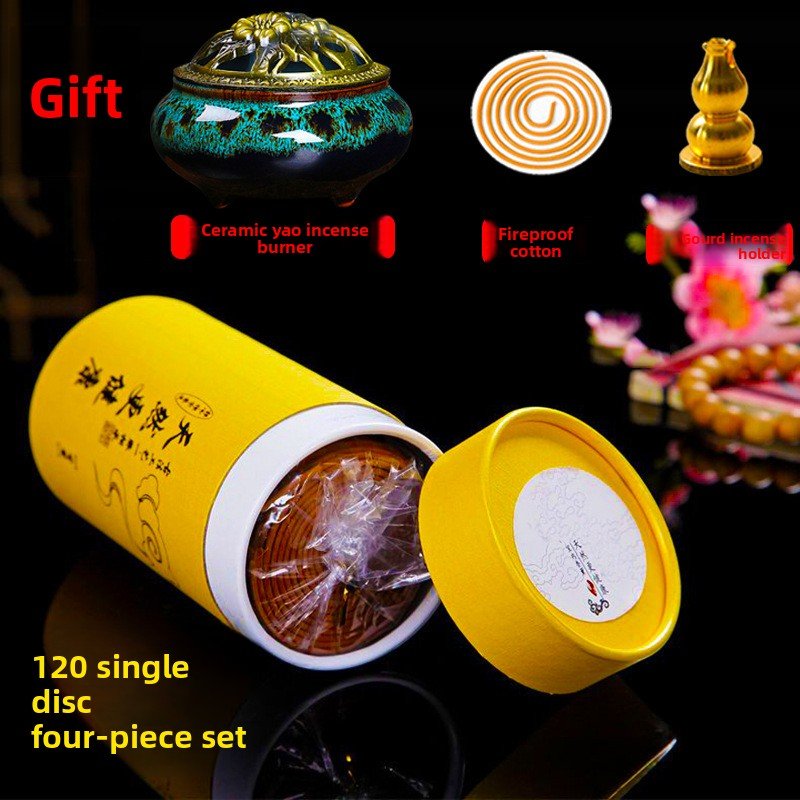 120-Disc Natural Coil Incense Collection - 6 Classical Chinese Scents - Detail View
