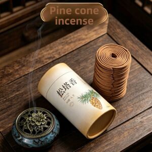 Pine Cone Shaped Coil Incense - 120/240 Discs with Optional Burner Set - Coil Incense