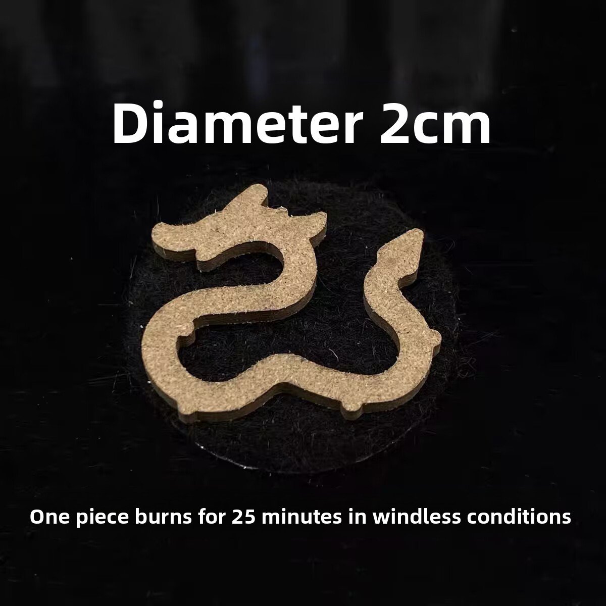 Natural Adhesive-Free Dragon-Shaped Coil Incense - 42 Discs - Detail View