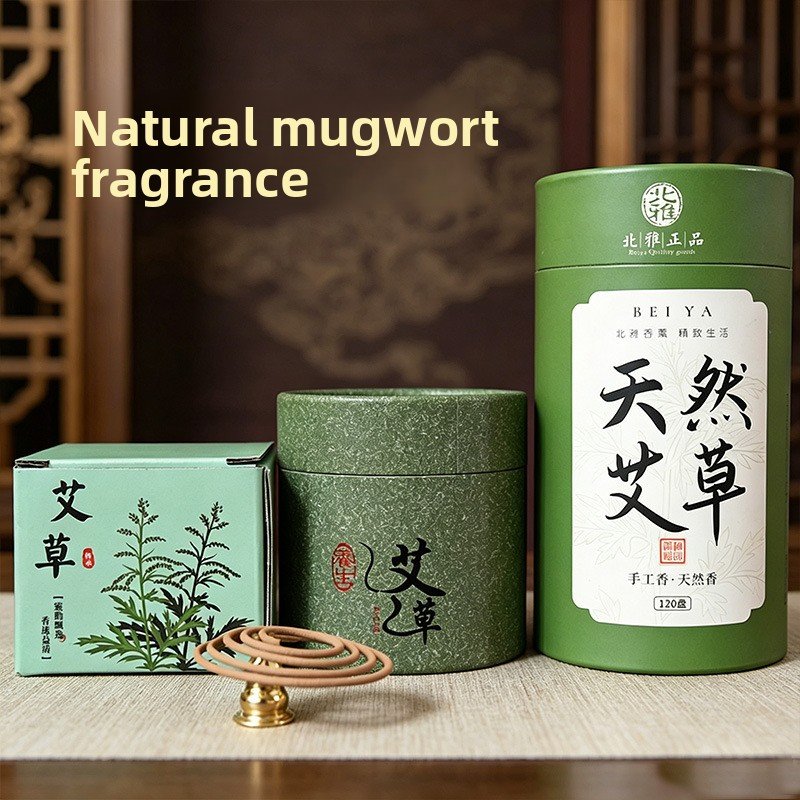 Natural Mugwort Coil Incense - 120 Discs Home Cleansing & Relaxation - Lifestyle Scene