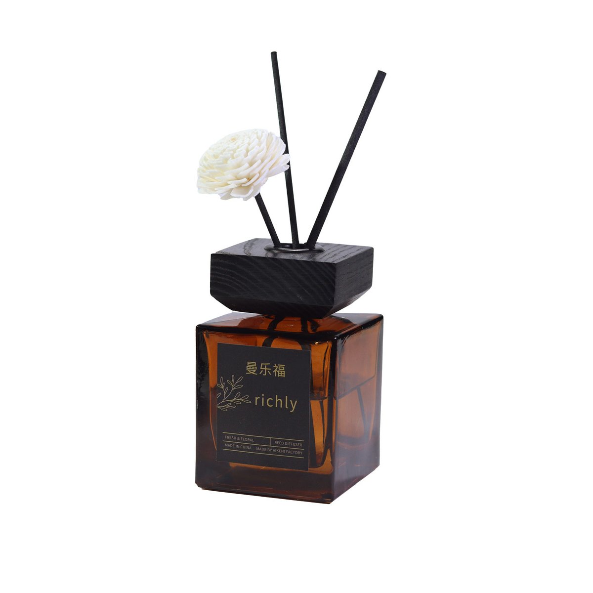 Oriental Charm 200ml Reed Diffuser - Long-Lasting Home Fragrance - Size Reference