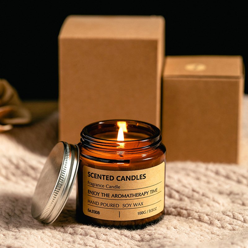 Aromatherapy Scented Soy Candle - Hand-Poured Home Fragrance - Lifestyle Scene