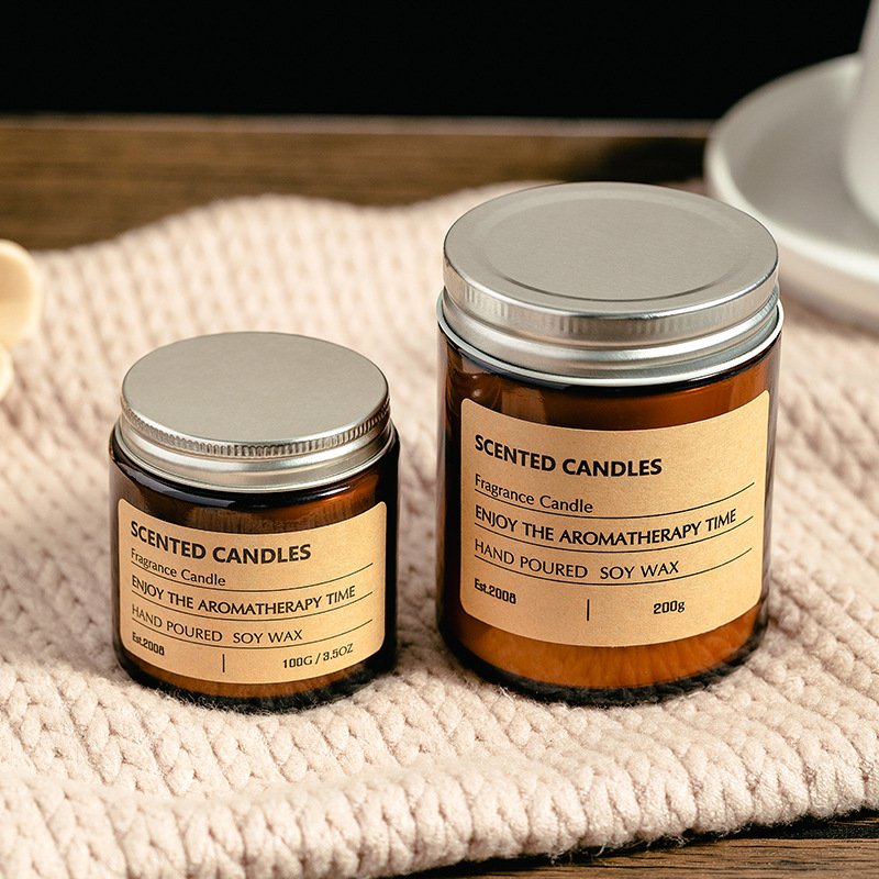 Aromatherapy Scented Soy Candle - Hand-Poured Home Fragrance - Size Reference
