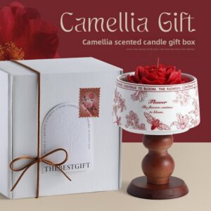 Camellia Scented Candle Gift Box - Floral Home Fragrance Set - Incense Gift Sets