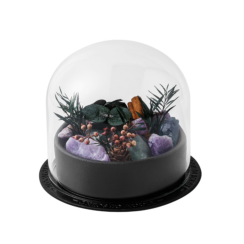 YUHUAN Wilderness Essential Oil Diffuser Stone Gift Box – Flameless Aromatherapy Crystal, 8 Stone-Scent Combos, 20ML Oil - In Use