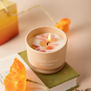 YUEKOKO Dopamine Crystal Stone Scented Candle - Gemstone Aromatherapy Candle, 3 Styles - Herbal Wellness Incense