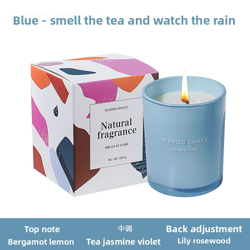 YUEKOKO Dopamine Crystal Stone Scented Candle - Gemstone Aromatherapy Candle, 3 Styles - In Use