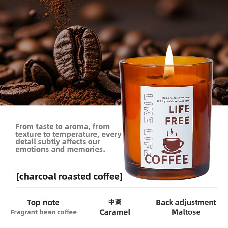Coffee Scented Candle Gift Box - Soy Wax Aromatherapy Candle, 11 Styles - Close-up