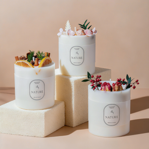 Forest Floral Scented Candle with Real Dried Flowers - Soy Wax Aromatherapy Candle, 7 Styles - Herbal Wellness Incense